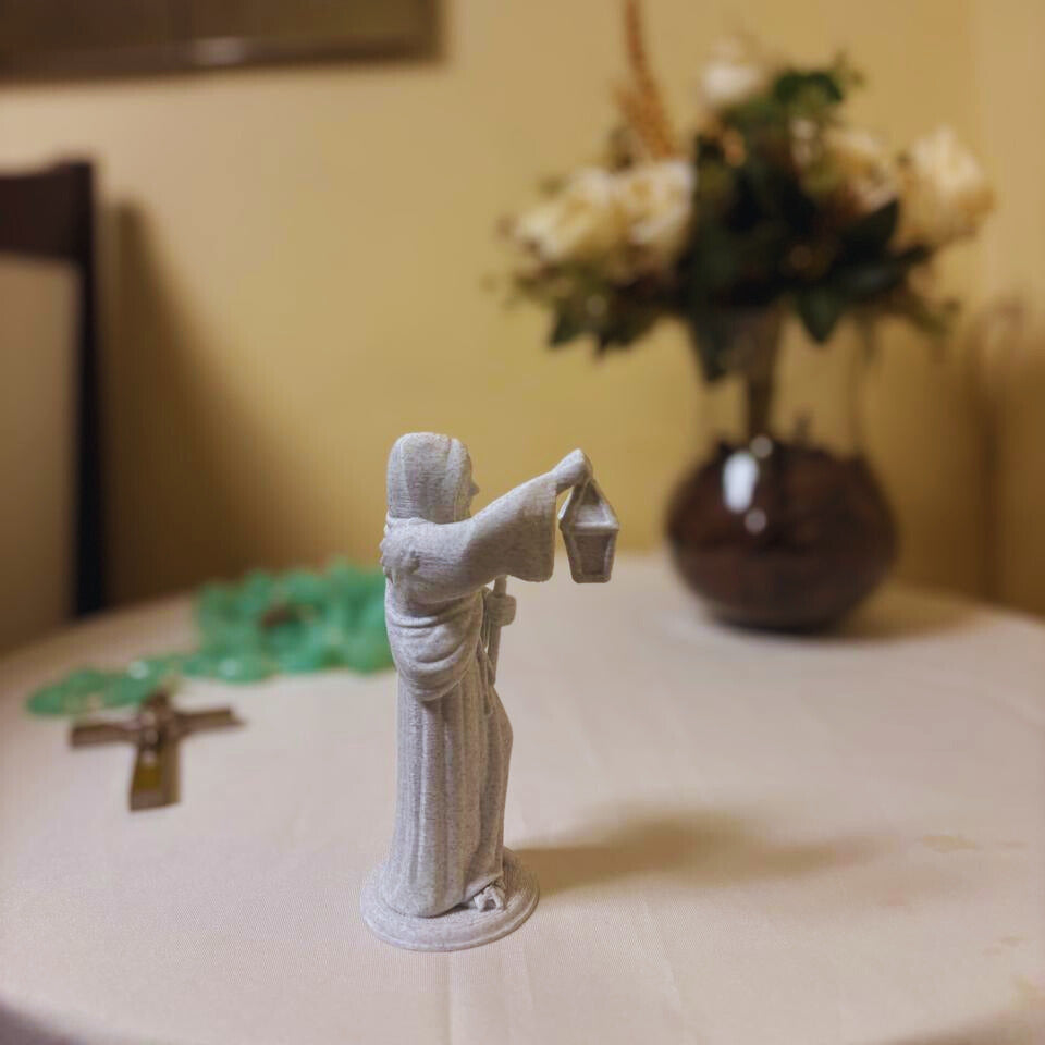 São Longuinho com Lanterna - Escultura em PLA