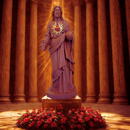 Imagem do Sagrado Coração de Jesus - Escultura em PLA